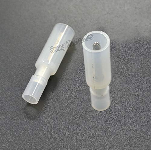 Davitu 1000 Piece White Male Bullet Connectors front view