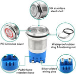 2PCS DC12V 19mm Electronic Metal Buzzer Alarm Sounder Waterproof IP67 Intermittent 110dB Active Piezo Beep Alarm with Red Flash Indicator - Image 3