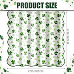 Frienda shamrock bathroom curtain scalloped edge detail with included plastic hooks