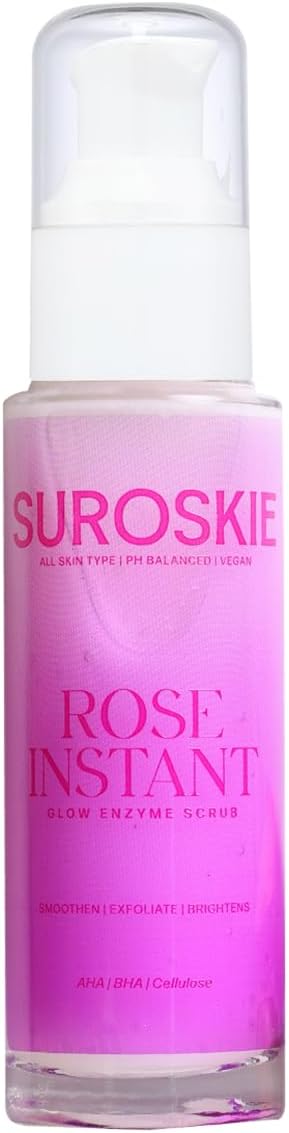 Suroskie Rose Instant Enzyme Face Scrub 50Ml | India'S First Enzyme Scrub For Glowing Skin, Cleans Pores & Dark Spots | Clear White & Black Head | Rose, Aha+ Bha & Cellulose Extract| For Men & Women - Image 9