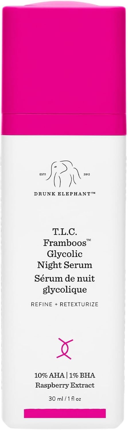 Drunk Elephant T.L.C. Framboos Glycolic Night Serum bottle front view