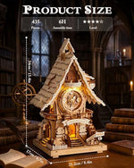ROKR 3D wooden cuckoo clock displayed on a desk