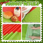 SAVITA disposable rectangle table runner spread out flat during an outdoor picnic camping setup