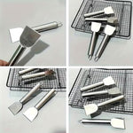 Side profile of Auhsgch stainless steel multi-use scraper tool