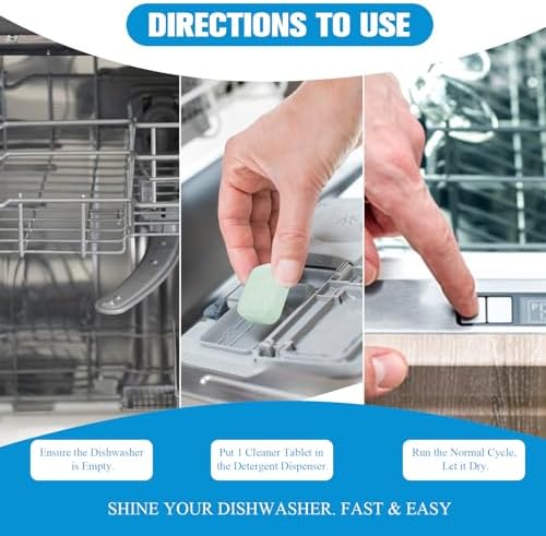 Oooflower 6 pack dishwasher tablets for hard water removal