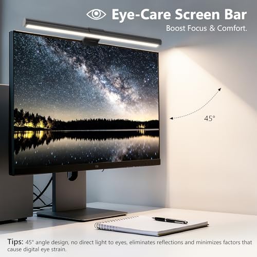 Patented counterweight clip mechanism on Samphon lamp resting securely on a slim display bezel