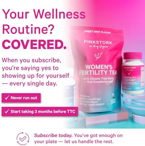 Authentic Pink Stork Fertility support packaging
