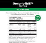 Generic4ME AREDS 2 packaging showing clinically studied ingredients