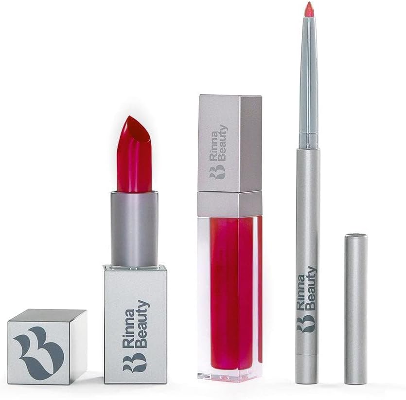 Rinna Beauty Icon Lip Kit - Kiki- All-in-One Lip Kit Includes Lipstick, Lip Gloss, Lip Liner - Cool Brown look - Vegan, Long-Lasting, Anti-Aging & Moisturizing, Cruelty-Free - 1 each - Image 12