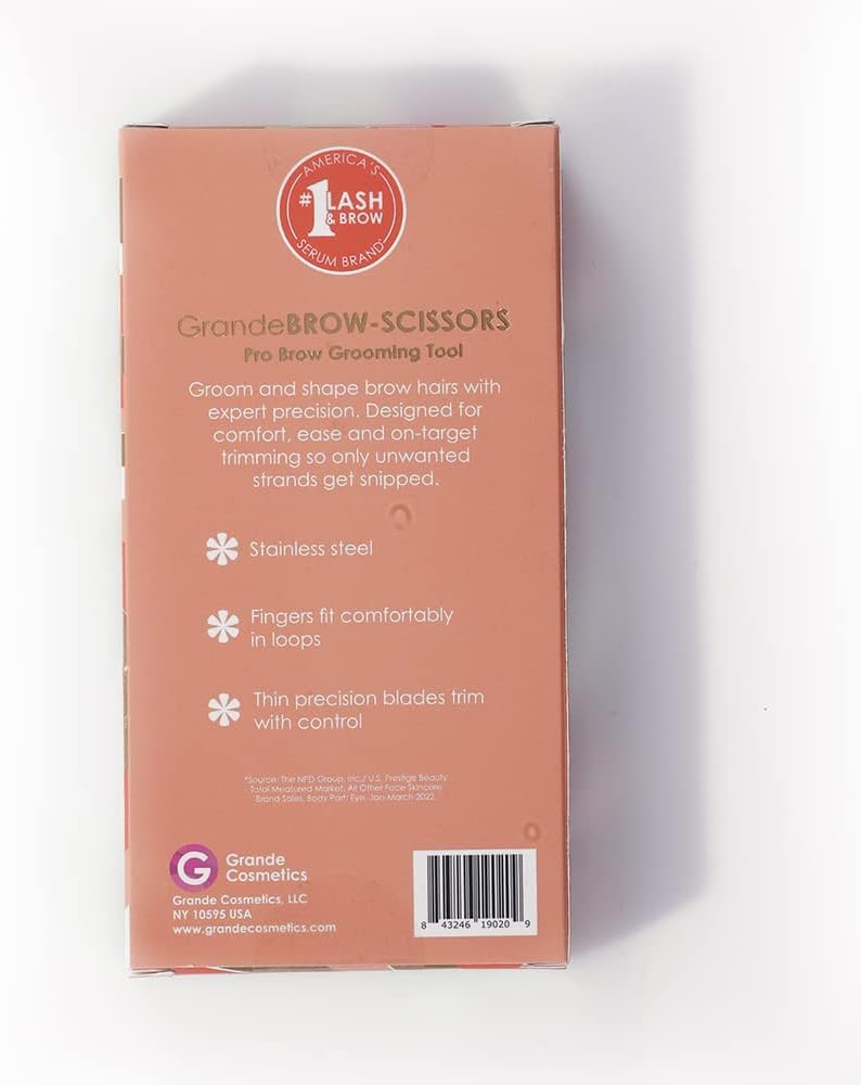 Grande Cosmetics GrandeBROW-SCISSORS rose gold stainless steel blades