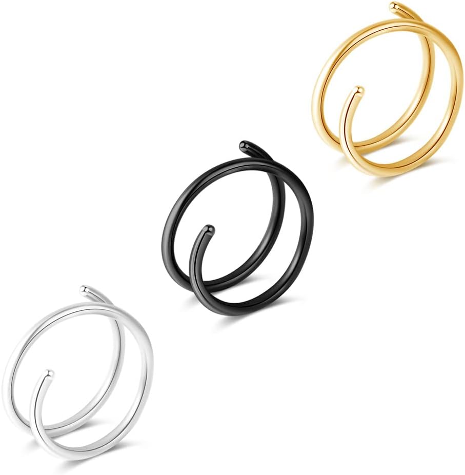 Stainless steel cartilage and helix earring layout