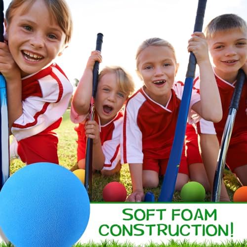 Syhood lightweight mini foam balls perfect for knee hockey stick nets and safe indoor sports.