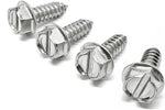 Side profile of snap-in style automotive fastener nuts.