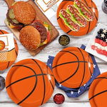 Complete basketball birthday party supplies set for sports events