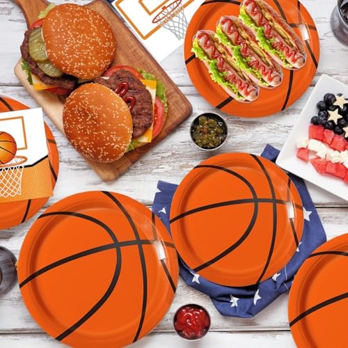 Complete basketball birthday party supplies set for sports events