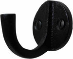 Renovators Supply Manufacturing Twisted Single Wall Hook, Wrought Iron Black Powder Coat, Coat Robe Hat Hanger, 4.5 in L x 2 in Proj - Image 10