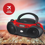 Gpx CD boombox battery compartment and portable design