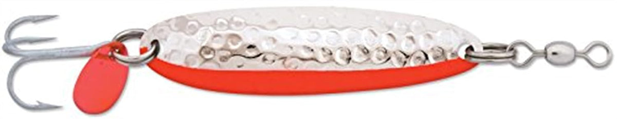 Luhr Jensen spoon showing metal flipper hook attachment
