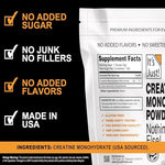 It's Just! Creatine Monohydrate pure powder texture closeup