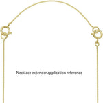 Adabele gold chain extender attached to jewelry mockup