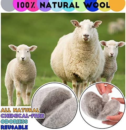 Reusable three inch wool balls for energy efficient laundry drying