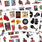Close up of waterproof vinyl texture on boxing stickers