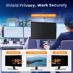 Reversible anti blue light shield showing the difference between the matte anti glare side and glossy side.