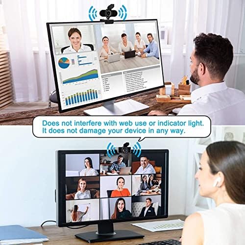 Universal webcam lens cover in the closed position demonstrating complete privacy protection from hackers