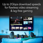 Top down perspective of Netgear Nighthawk high-speed modem