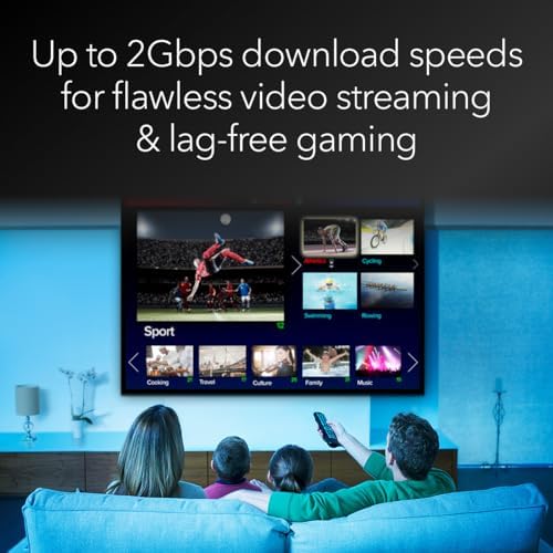 Top down perspective of Netgear Nighthawk high-speed modem