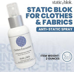 Static Blok natural cling and shock remover spray bottle packaging details