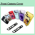 Minimalist black camera protector cover matching the sleek glass finish of a modern phone