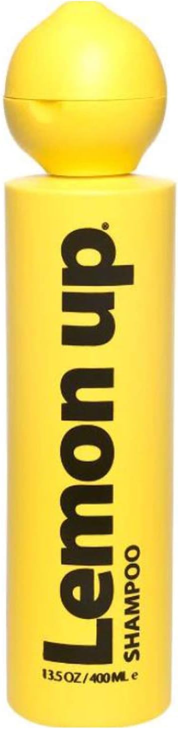 Lemon hair care set side profile of both bottles