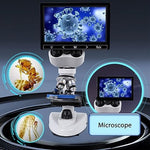 Dpofirs high definition inspection microscope showing the coarse and fine focusing knobs