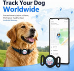 MDTZULIK subscription free dog tracking device package contents and button closure.