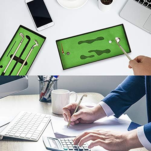 Lantoozi desk golf game set with flag and balls