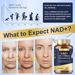 Close up of Totaria NAD+ 120 capsules vegan label