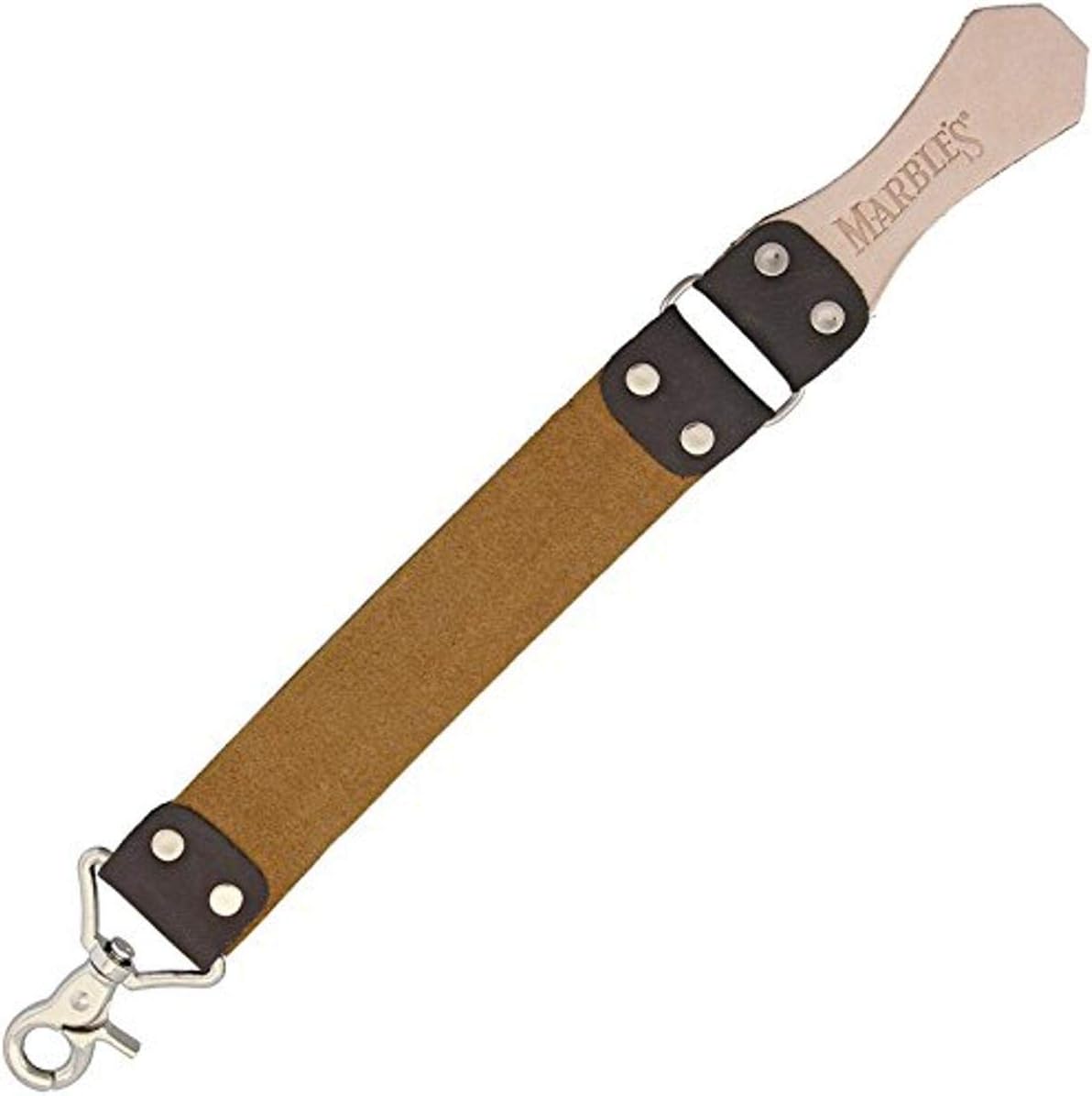 Marbles Small Razor Strop genuine leather sharpening belt front view