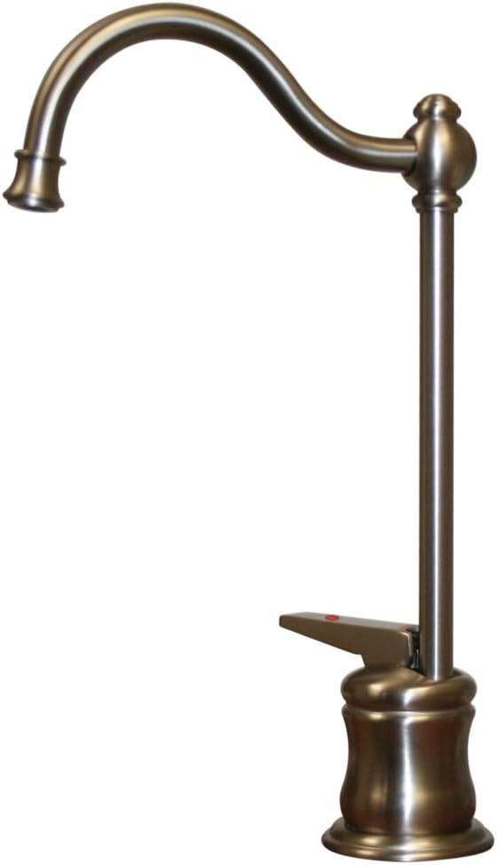 Whitehaus Collection instant hot water dispenser front view brushed nickel faucet