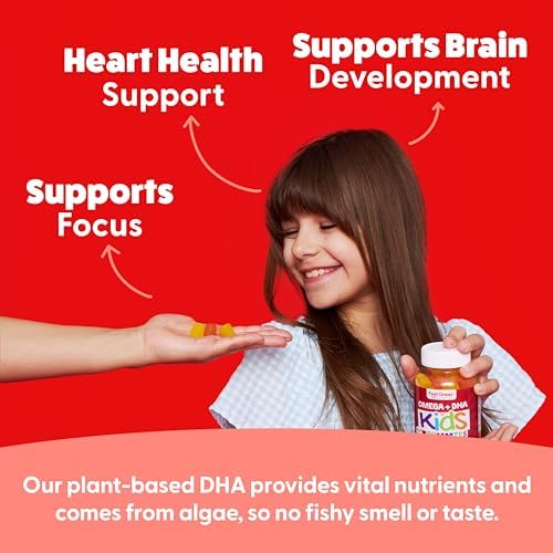 Feel Great Vitamin Company children premium algal dha gluten free dietary supplements side view