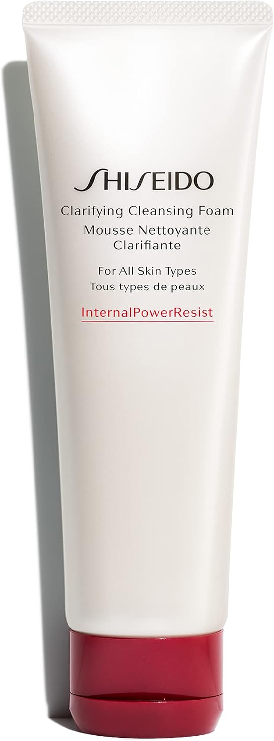 Shiseido Clarifying Cleansing Foam 125 Milliliter front view showing white tube and red cap