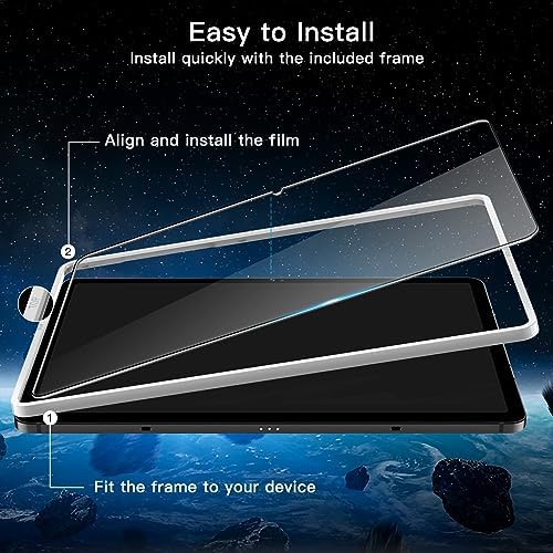 Jetech tablet screen protector with easy alignment installation frame