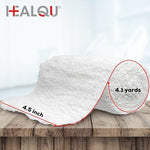 Demonstration of the flexible stretch gauze conforming easily around a knee joint dressing