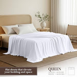 Utopia Bedding brushed microfiber flat sheet elegant hem detail