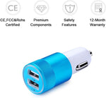 Sicodo dual pack USB car charger angled perspective