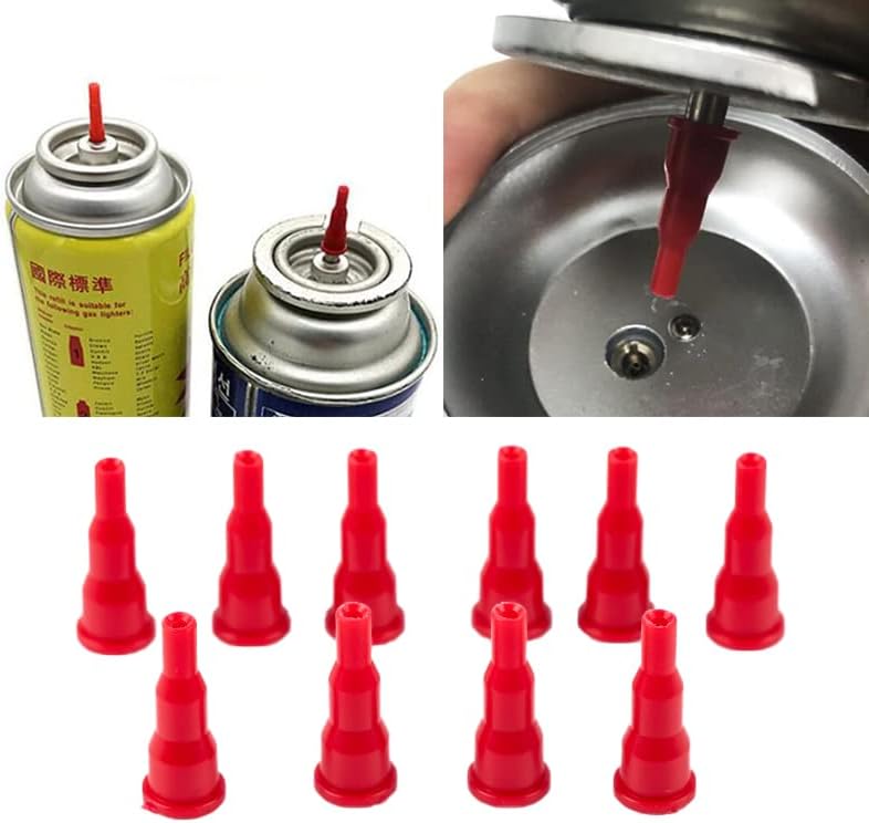 10 Piece Reusable Butane Nozzle Adapter Convert Cassette Tank Into Inflatable Tank Lighter Spray Gun Universal Gas Refill Head - Image 1