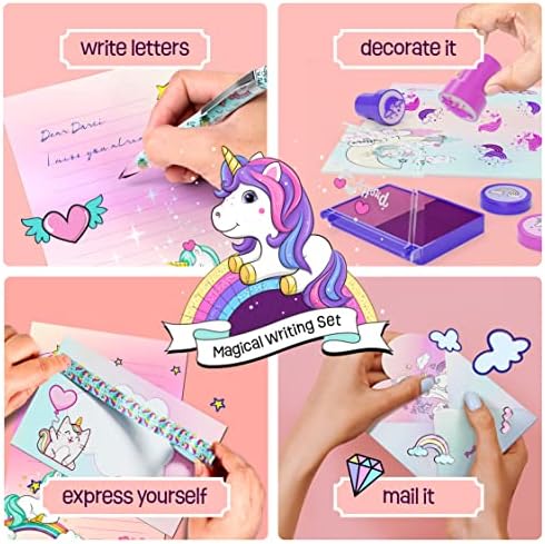 Pretty Me Unicorn Craft Kit packaging layout for preteen girls birthday gift
