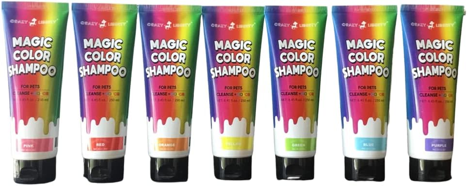 Crazy Liberty Magic Color Shampoo Purple safe bright color bath shampoo for cats