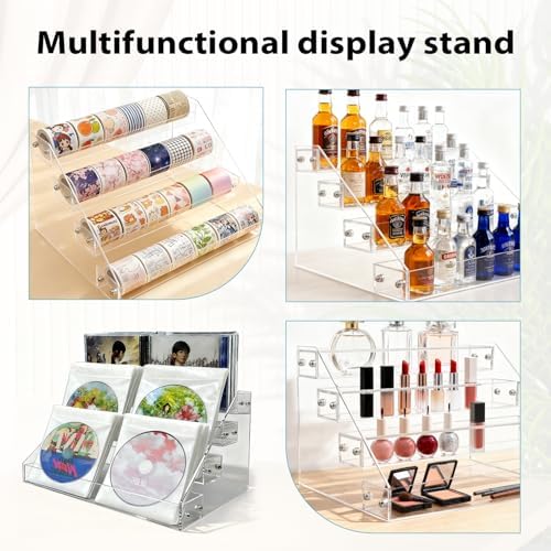 FALESHOS clear acrylic shelf showing effortless assembly parts and included screws