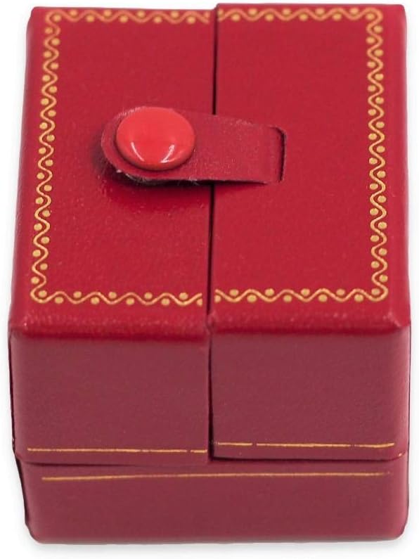 CuteBox leatherette jewelry storage case exterior with gold trim